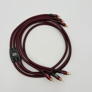 Monster Cable THX Certified Component Video RCA Cable 4ft Maroon Braided Gold
